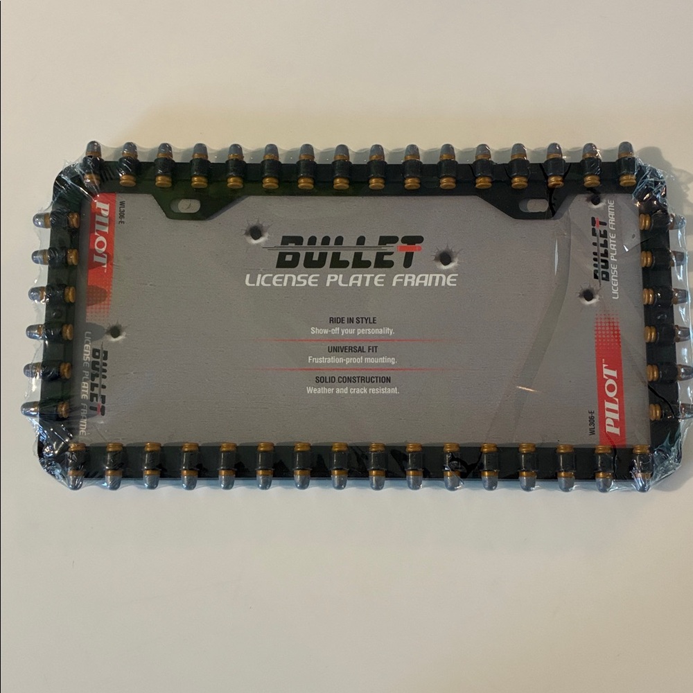 Bullet BULLITT License Plate Frame Great For Mustang BULLITT RARE NEW NWT